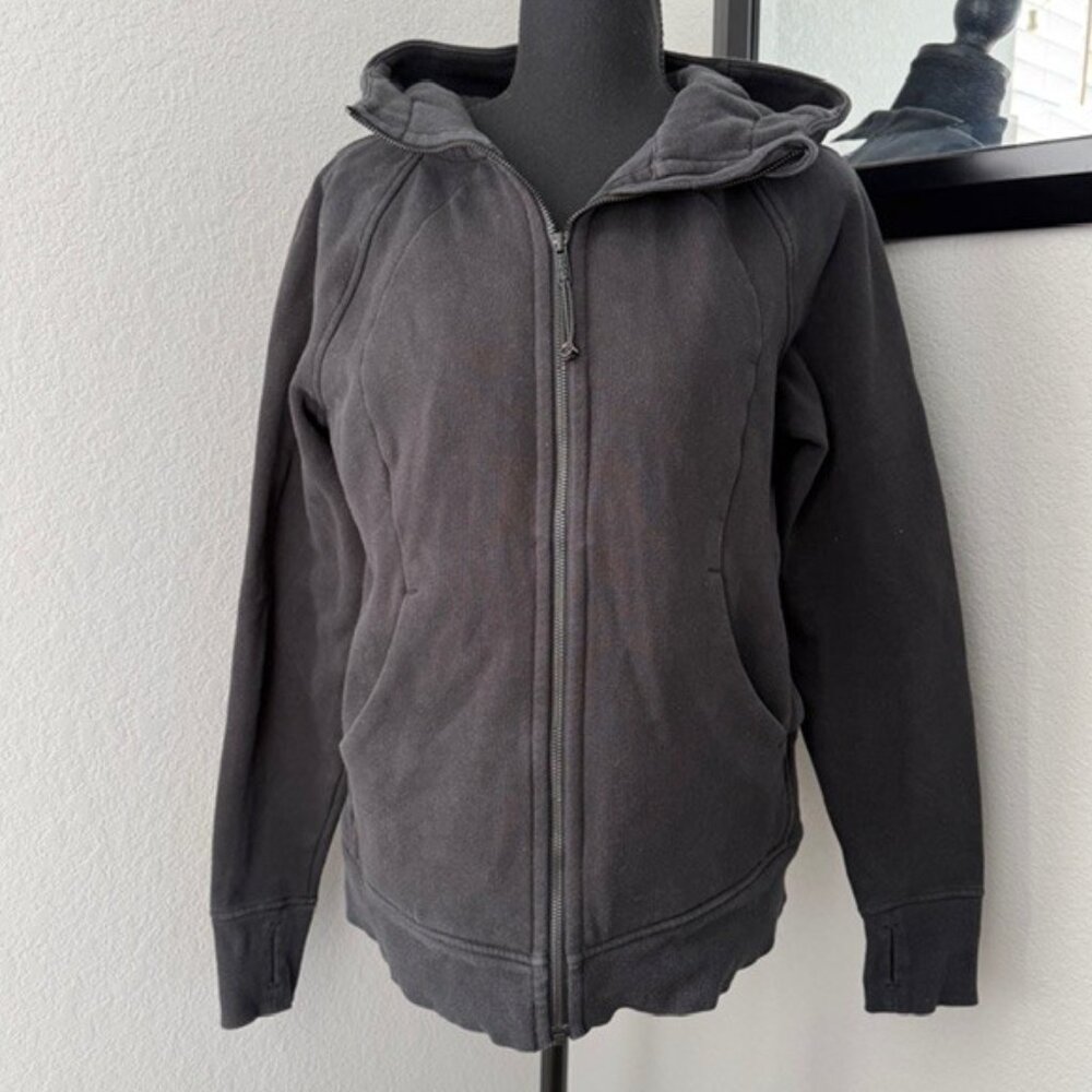 LULULEMON Scuba Full Zip Hoodie Sweatshirt Black Sz 10 - Picture 3 of 14